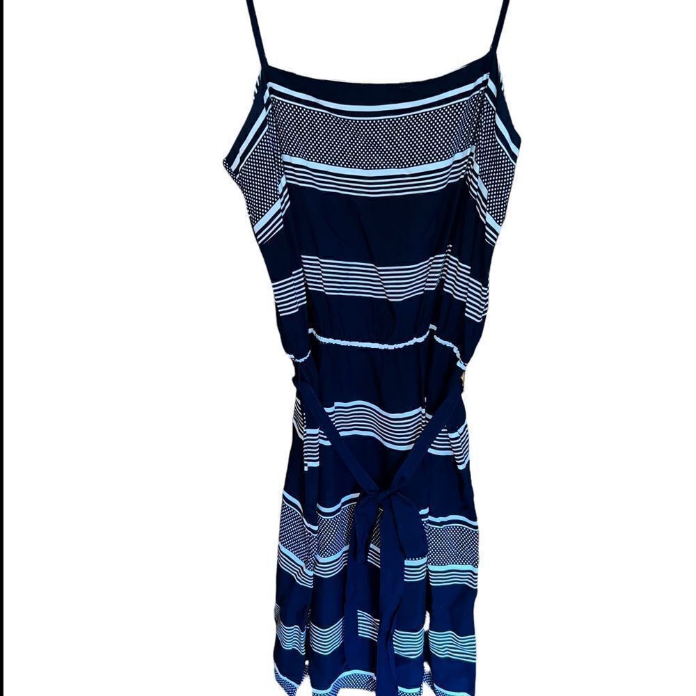 Gap‎ navy blue and white sundress with spaghetti straps size medium